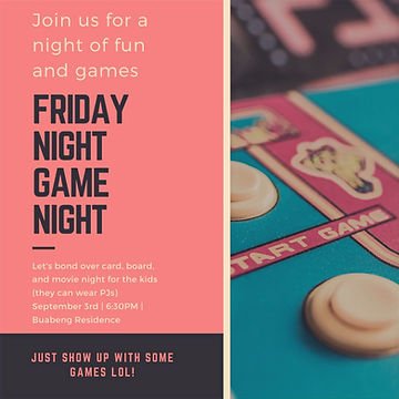Games night invitations made on Canva