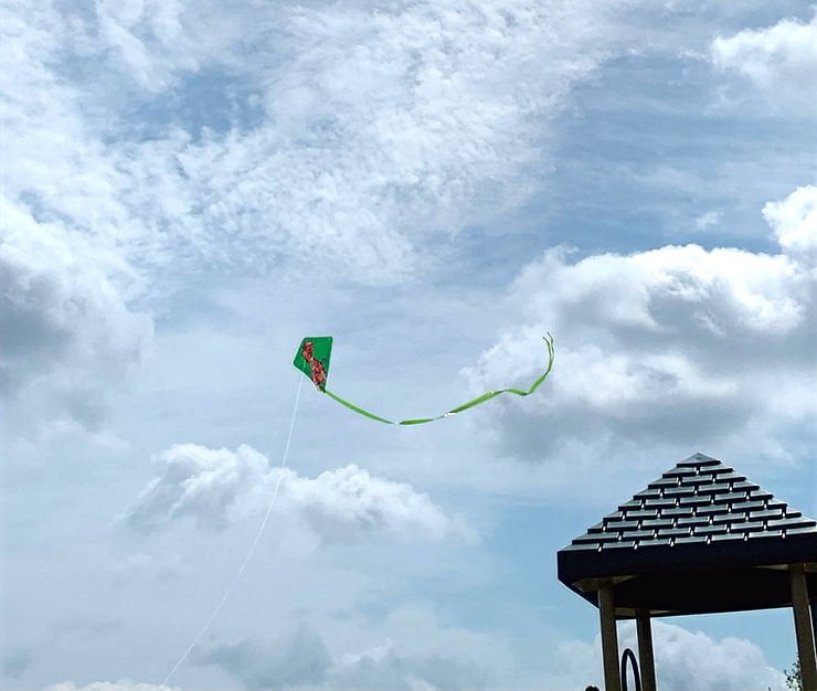 Kite flying activity for kids to stay fit