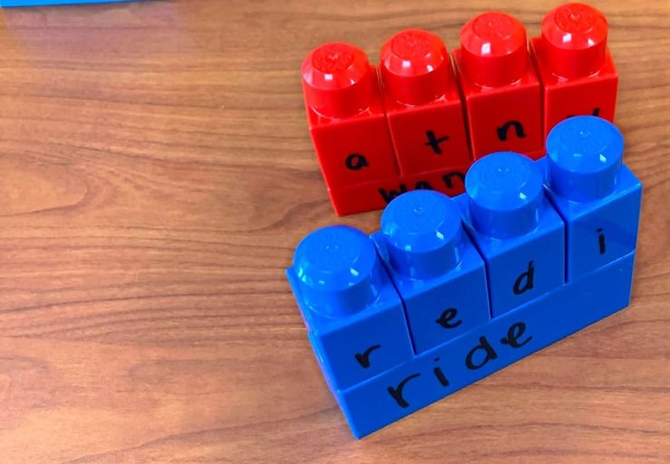Sight word game played with MEGA BLOCKS