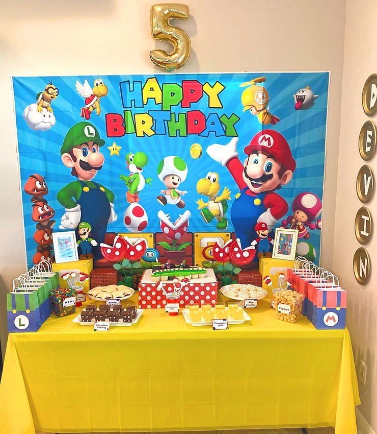 Mario-themed birthday party on a budget