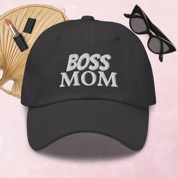 Dark grey Boss Mom Cap