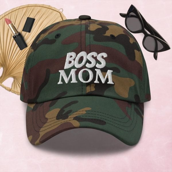 Green camo Boss Mom Cap