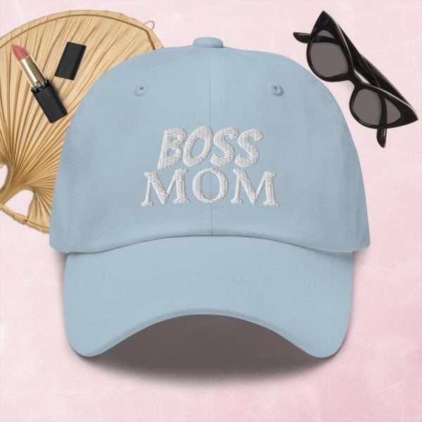 Light Blue Boss Mom Cap