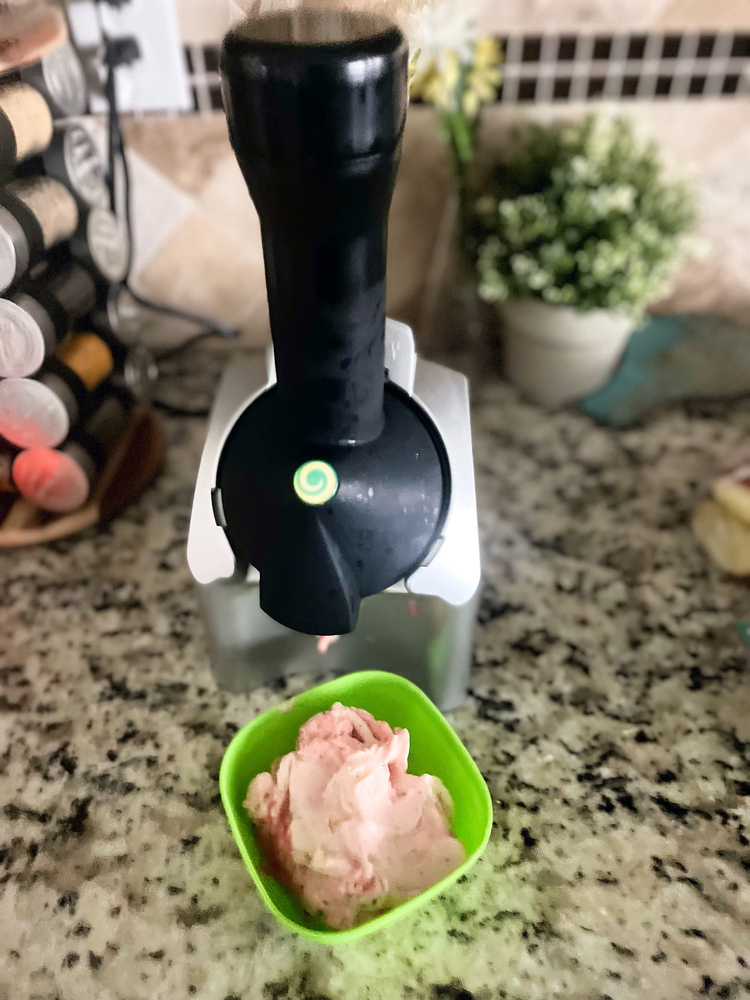 Quick fruit sorbet made with Yonanas 