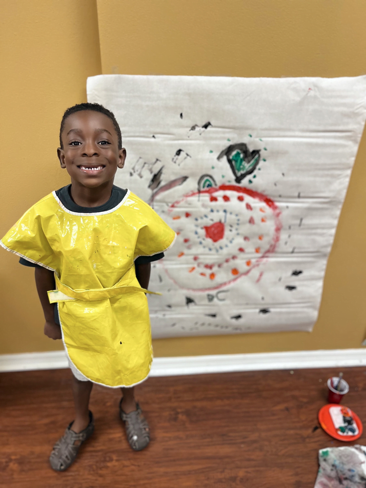 Painting with music at the Children's Board